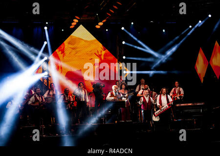 Renzo Arbore und Orchester Italiana im Estival Jazz 2018, Lugano, Schweiz Stockfoto