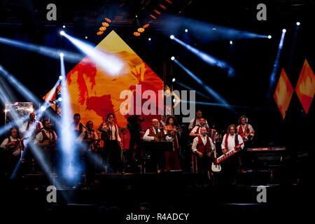 Renzo Arbore und Orchester Italiana im Estival Jazz 2018, Lugano, Schweiz Stockfoto