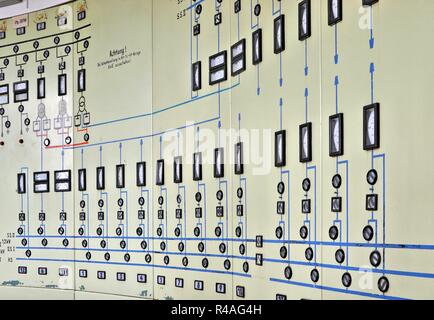 Control Center im ehemaligen Tagebau Ferropolis Stockfoto