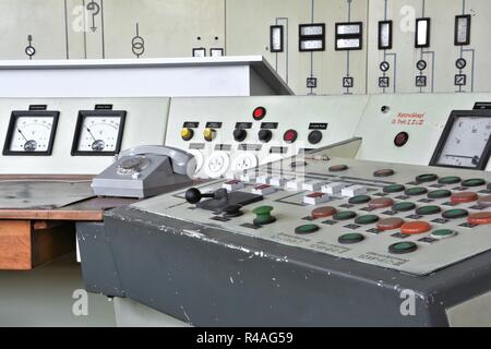 Control Center im ehemaligen Tagebau Ferropolis Stockfoto