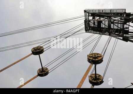 Detail einer Braunkohle Bagger im stillgelegten Tagebau Ferropolis Stockfoto