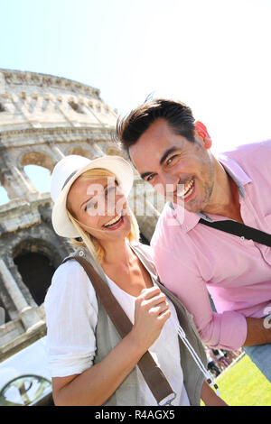 Freundliche paar Touristen in Rom Stockfoto