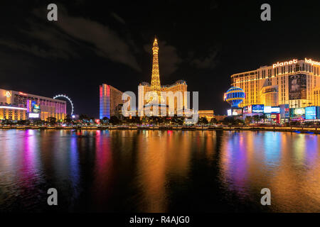 Las Vegas bei Nacht Stockfoto