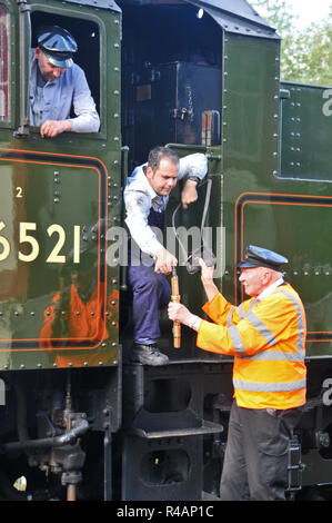 Rund um Großbritannien - Übergabe des "Key", der Nene Valley Railway Stockfoto