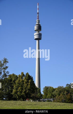 Florian Turm, Florianturm, Fernsehturm, öffentlichen, Park-, Kommunal-, Westfalenpark, Dortmund, Ruhrgebiet, Nordrhein-Westfalen, Deutschland Stockfoto