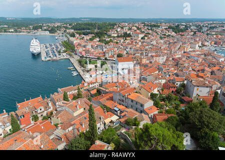 Blick auf Rovinj, Istrien, Kroatien Stockfoto