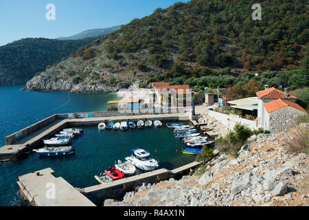 Hafen, Beli, Insel Cres, Kvarner Bucht, Kroatien, Port Stockfoto