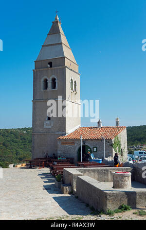 Pfarrkirche der Heiligen Jungfrau Maria, Lubenice, Insel Cres, Kvarner Bucht, Kroatien Stockfoto