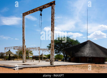 Die historische Geräte Elefanten im Etosha National Park während der achtziger Jahre zu pflücken. Stockfoto