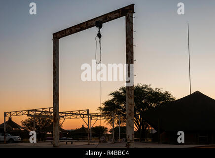 Die historische Geräte Elefanten im Etosha National Park während der achtziger Jahre zu pflücken. Stockfoto