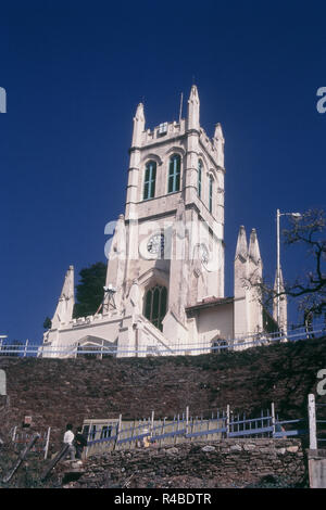 Ansicht der Kirche Christi, Shimla, Himachal Pradesh, Indien, Asien Stockfoto