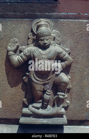 Stein Skulptur in Napier Museum, Trivandrum, Kerala, Indien, Asien Stockfoto