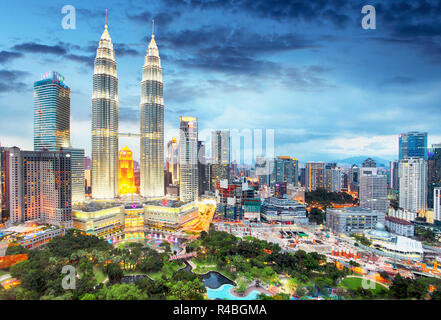 Skyline von Kuala Lumpur, Malaysia. Stockfoto