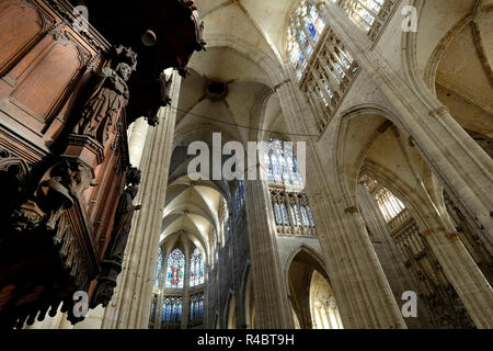 Rouen (Normandie, Frankreich): Abbey-Church von Saint-Ouen, klassifiziert als National Historic Landmark (Französisch "Monument Historique") Stockfoto