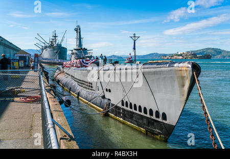 San Francisco, Kalifornien, USA: pampanito U-Boot an einem sonnigen Tag. Stockfoto