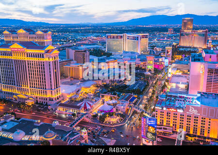 Las Vegas, Nevada, USA. 05-30-17: Schöne las vegas Luftaufnahme in der Nacht. Stockfoto