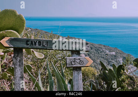 Marine um Cavoli, Spaziergang durch eine der schönsten Wanderwege der Insel Elba Stockfoto
