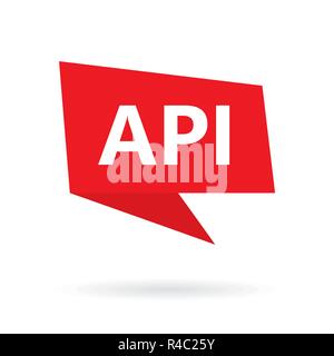 API (Application Programming Interface) Abkürzung auf einer Speach bubbe-Vector Illustration Stock Vektor