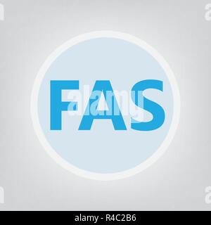 FAS (Fetales Alkohol Syndrom) Abkürzung - Vector Illustration Stock Vektor