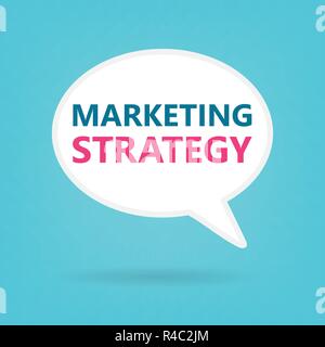 Marketing Strategie auf die Sprechblase geschrieben - Vector Illustration Stock Vektor