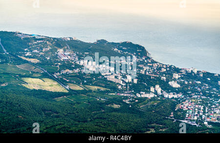 Blick vom Berg Ai-Petri von Jalta auf der Krim Stockfoto