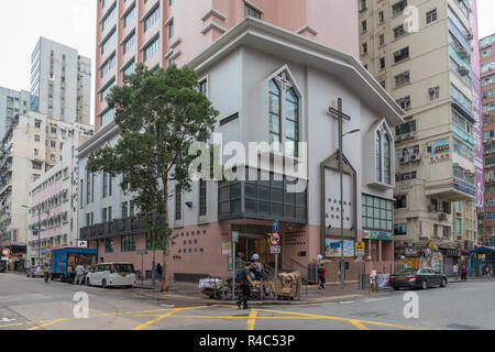 KOWLOON, HONG KONG - 21. APRIL 2017: Hong Kong Rat der Kirche Christi in China im Prince Edward Road Kowloon, Hong Kong. Stockfoto