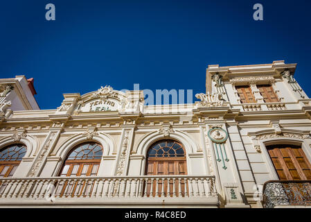 Teatro Leal, Theater, das UNESCO-Weltkulturerbe San Cristobal de La Laguna auf Teneriffa Stockfoto