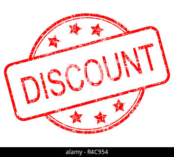 Discount Rubber stamp - Abbildung Stockfoto