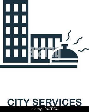 Stadt Dienstleistungen Symbol. Premium Design von Urbanismus Sammlung. UX und UI. Pixel Perfect city services Symbol für Web Design, Anwendungen, Software, printin Stock Vektor