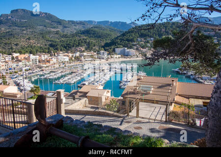 Puerto de Soller, Mallorca, Spanien. Stockfoto