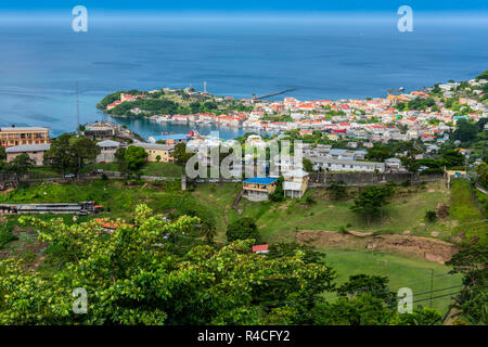St George, der Hauptstadt der karibischen Insel Grenada Stockfoto