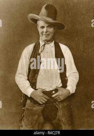 American rodeo Champion und Schauspieler Hoot Gibson, 1920er Jahre Stockfoto