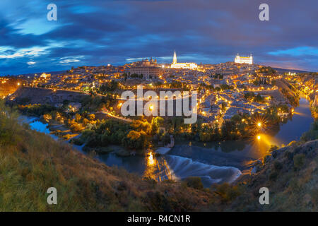 Panorama von Toledo, Castilla La Mancha, Spanien Stockfoto