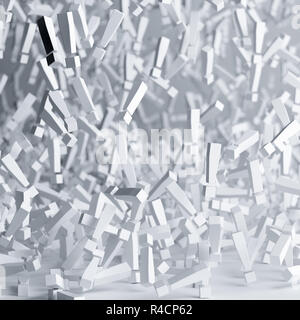Ausrufezeichen abstrakt Hintergrund. 3D Rendering illustration Stockfoto