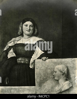 Bildnis einer Dame oder La Schiavona, Gemälde von Tizian Tiziano Vecellio Stockfoto