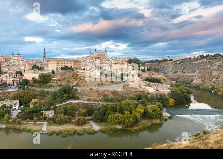 Panorama von Toledo, Castilla La Mancha, Spanien Stockfoto