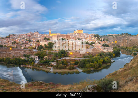 Panorama von Toledo, Castilla La Mancha, Spanien Stockfoto