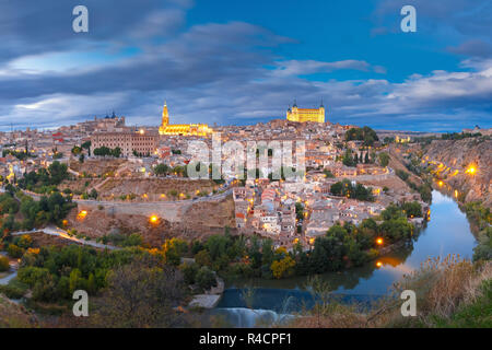 Panorama von Toledo, Castilla La Mancha, Spanien Stockfoto