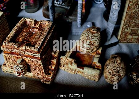 Souvenir - Archäologische Stätte in Chavin de Huantar. Abteilung der Ancash. PERU Stockfoto