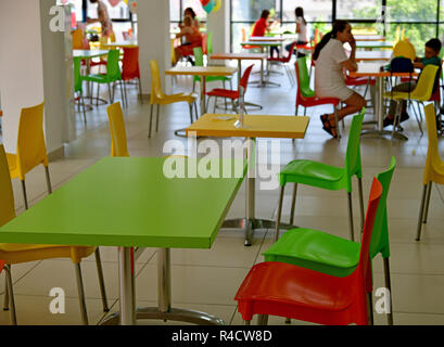 Sochi, Russland - Juni 2. 2018. Food Court in Sun City Mall Stockfoto