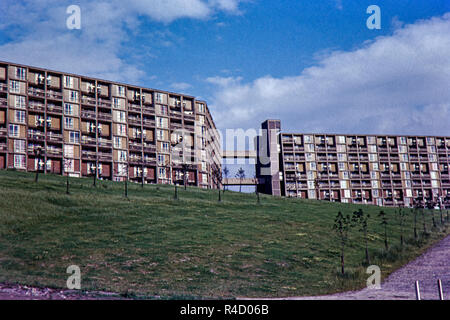 Park Hill Wohnungen, Sheffield. Bild im Juli 1964 getroffen Stockfoto