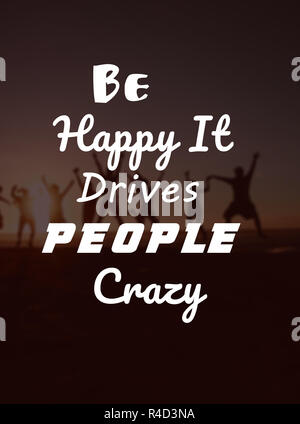 Glück Zitat Bilder Design Stockfoto