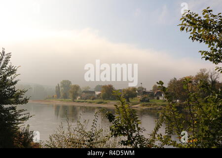 Blick auf die Donau bei Weltenburg im Altmühltal Stockfoto