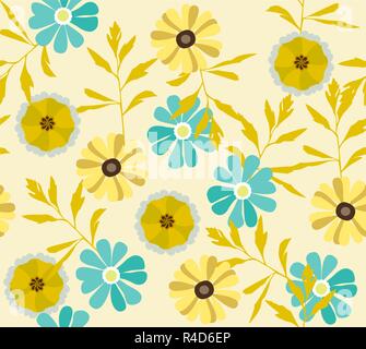 Vector Abbildung: floral background. floralen nahtlose Muster. Stock Vektor