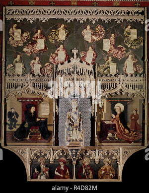 RETABLO MARQUESES DE SANTILLANA O DE LOS ANGELES - OLEO/TABLA 1455 - PROC CAPILLA KRANKENHAUS BUITRAGO. Autor: INGLES, JORGE. Standort: Private Collection. MADRID. Spanien. Stockfoto