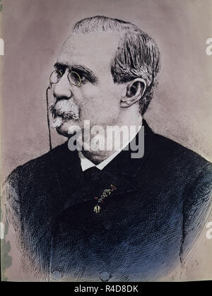 Portrait von Antonio Cánovas del Castillo (1828-1897), spanischer Politiker und Historiker. Madrid, privaten Sammlung. Standort: Private Collection. MADRID. Spanien. Stockfoto