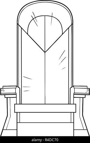 Eiserne Thron Line Art Stock Vektor