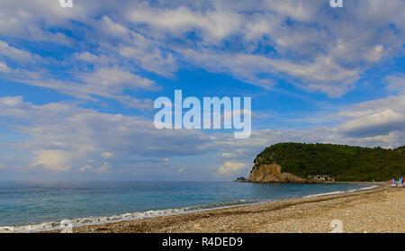 Strand Buljarica Montenegro Stockfoto