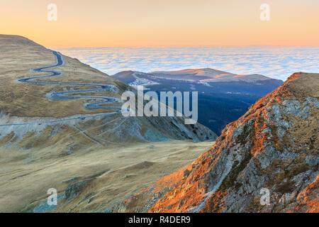 Transalpina Straße 2145m, Rumänien Stockfoto