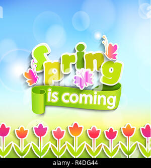 Frühling - Grußkarte. Stockfoto
